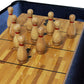YDDS Shuffleboard Bowling Pin Set with 10 Pcs Premium Hardwood Bowling Pins Durabel Triangular Pinsetter Resin Bowling Ball and Carrying Bag, Fun