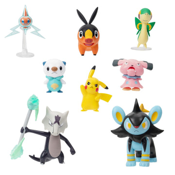 Pokemon Battle Figure 8 Pack - Six 2-Inch and Two 3-Inch Battle Figures Including Pikachu