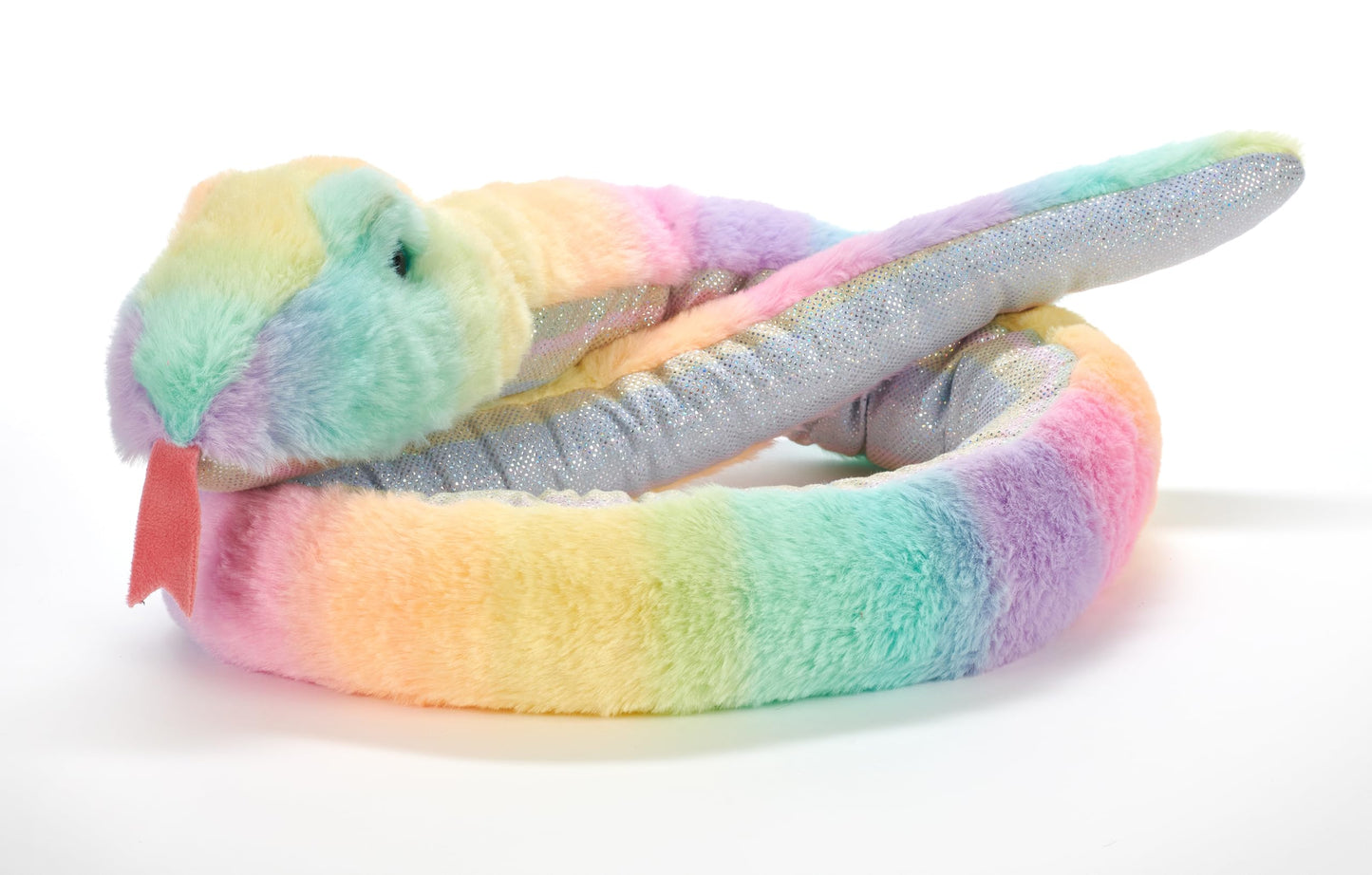 The Petting Zoo Snake Stuffed Animal Plushie, Ombrez Zoo Animals, Rainbow Snake Plush Toy 54 inches