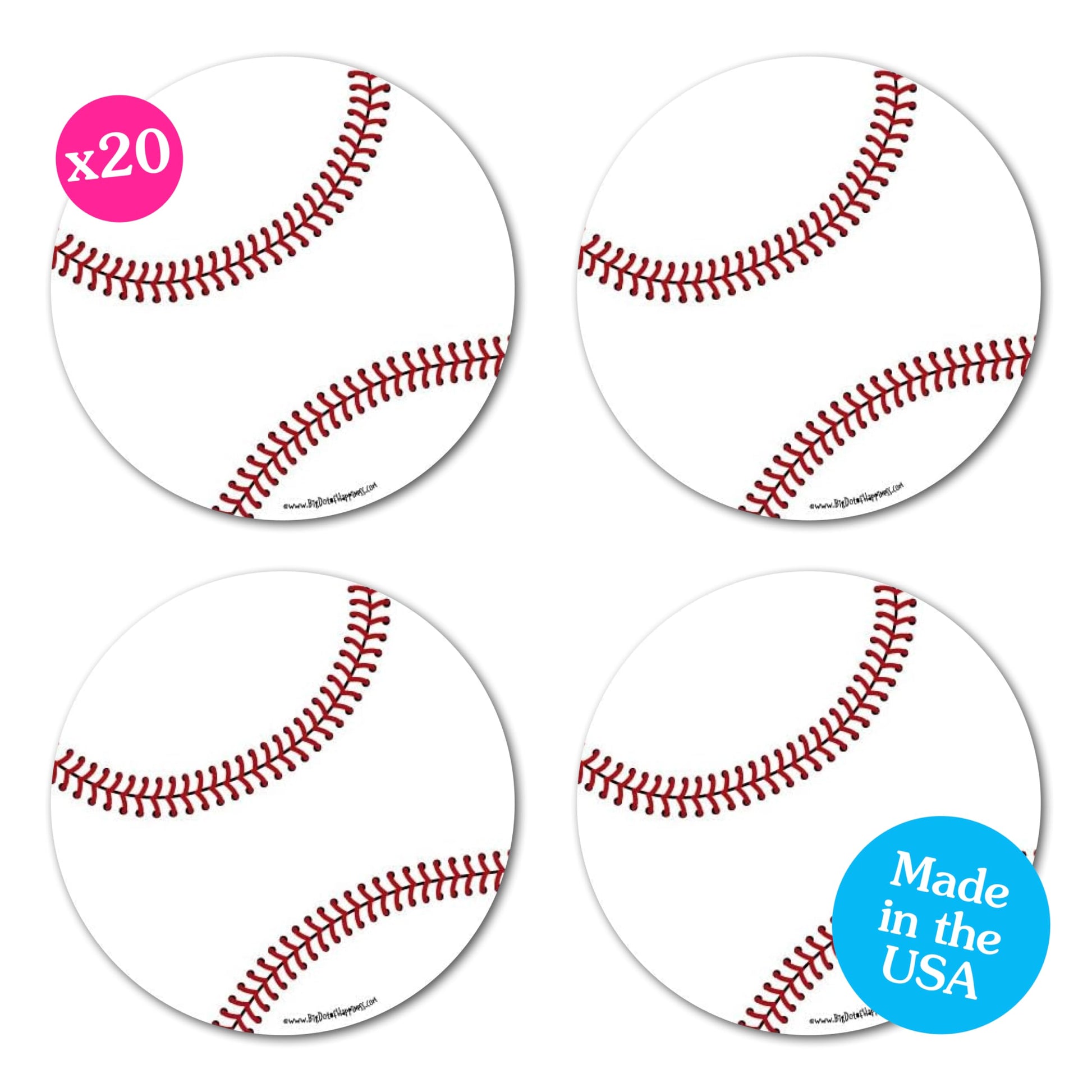 Big Dot of Happiness Batter Up - Baseball - Decorations DIY Baby Shower or Birthday Party Essentials - Set of 20