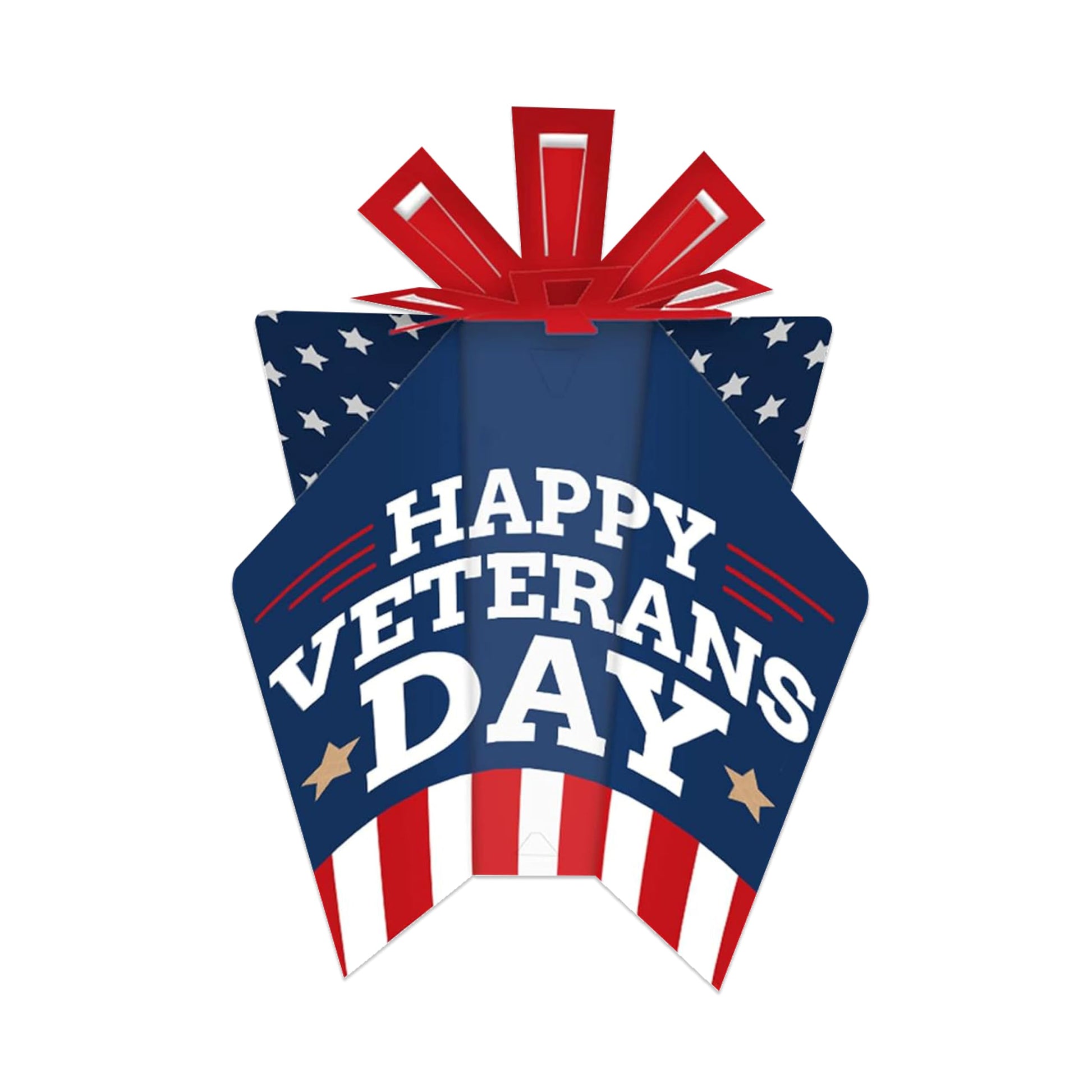 Big Dot of Happiness Happy Veterans Day - Table Decorations - Patriotic Fold and Flare Centerpieces - 10 Count