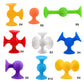 48 Piece Suction Cup Toys Construction Set - Silicone Building Blocks DIY Fun Bath Toys for Kids Ages3-6, travel essentials for toddlers 3-5, Darts