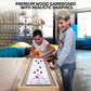 GSE Games & Sports Expert 2-in-1 Solid Wood Shuffleboard and Curling Tabletop Game Board Set with 8 Rollers for Family and Friends