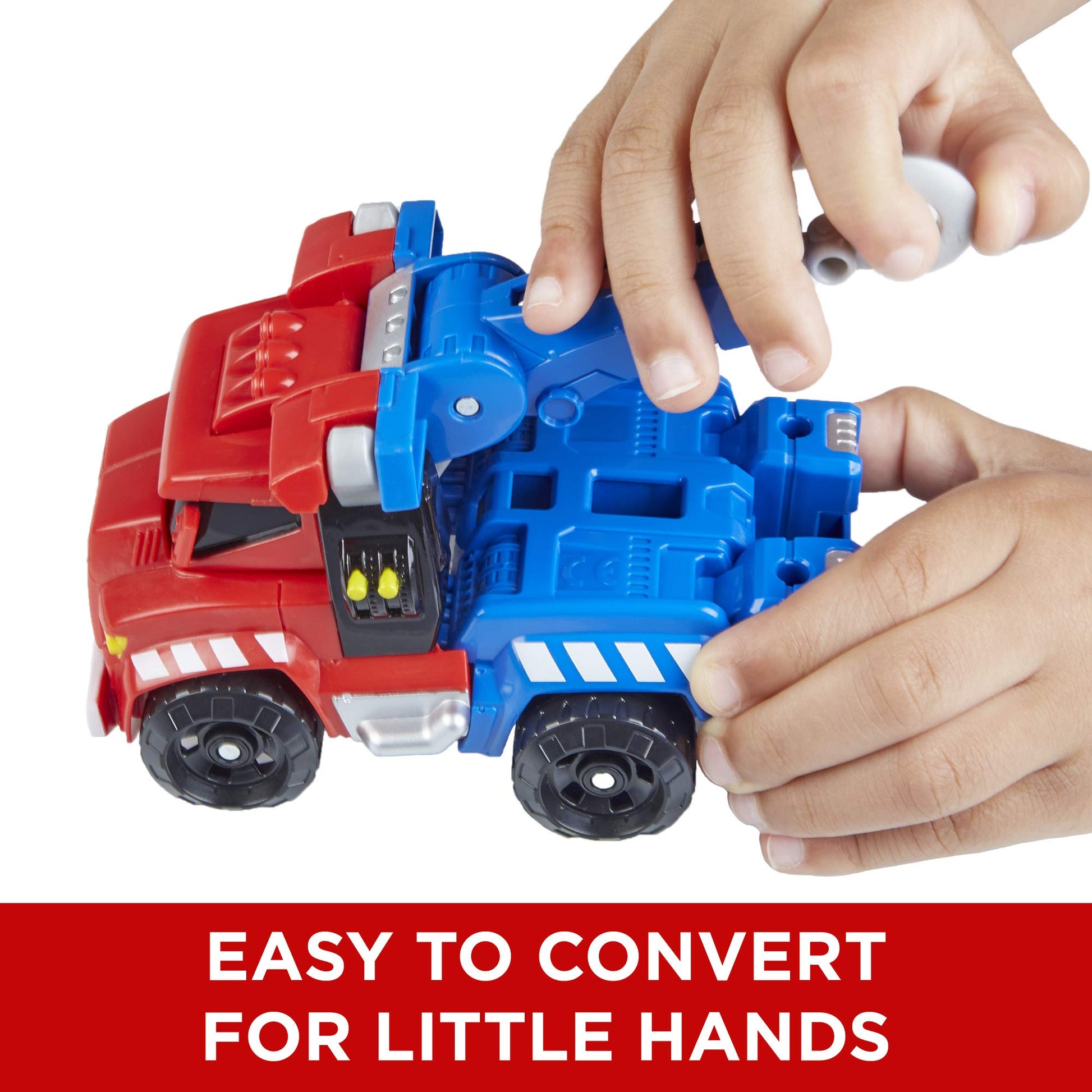 Transformers Playskool Heroes Rescue Bots Optimus Prime, 4.5-Inch Action Figure, Kids Converting Robot Toy, Ages 3+ (Amazon Exclusive)
