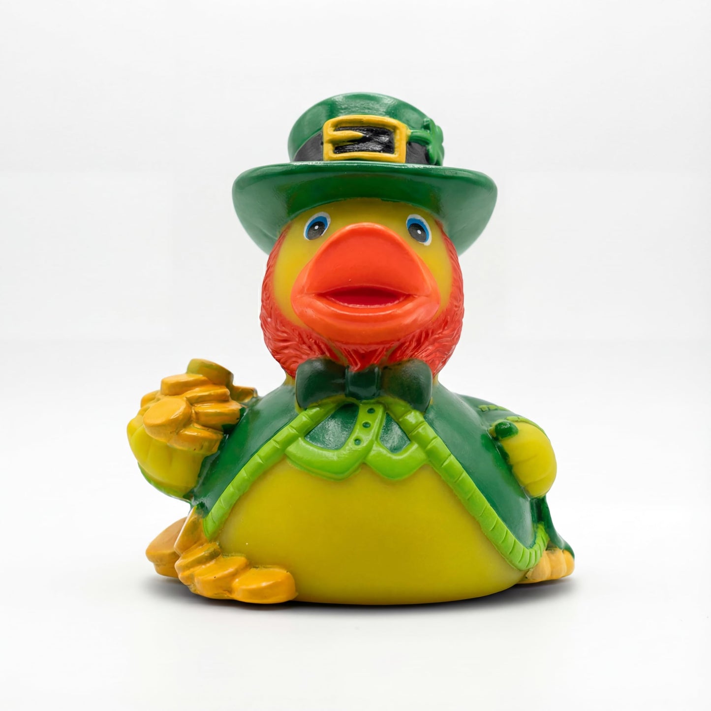 3" Rubber Duck [Sealed Hole, Floats Upright] - Baby Safe Bathtub Bathing Toy - Leprechaun Rubber Duck
