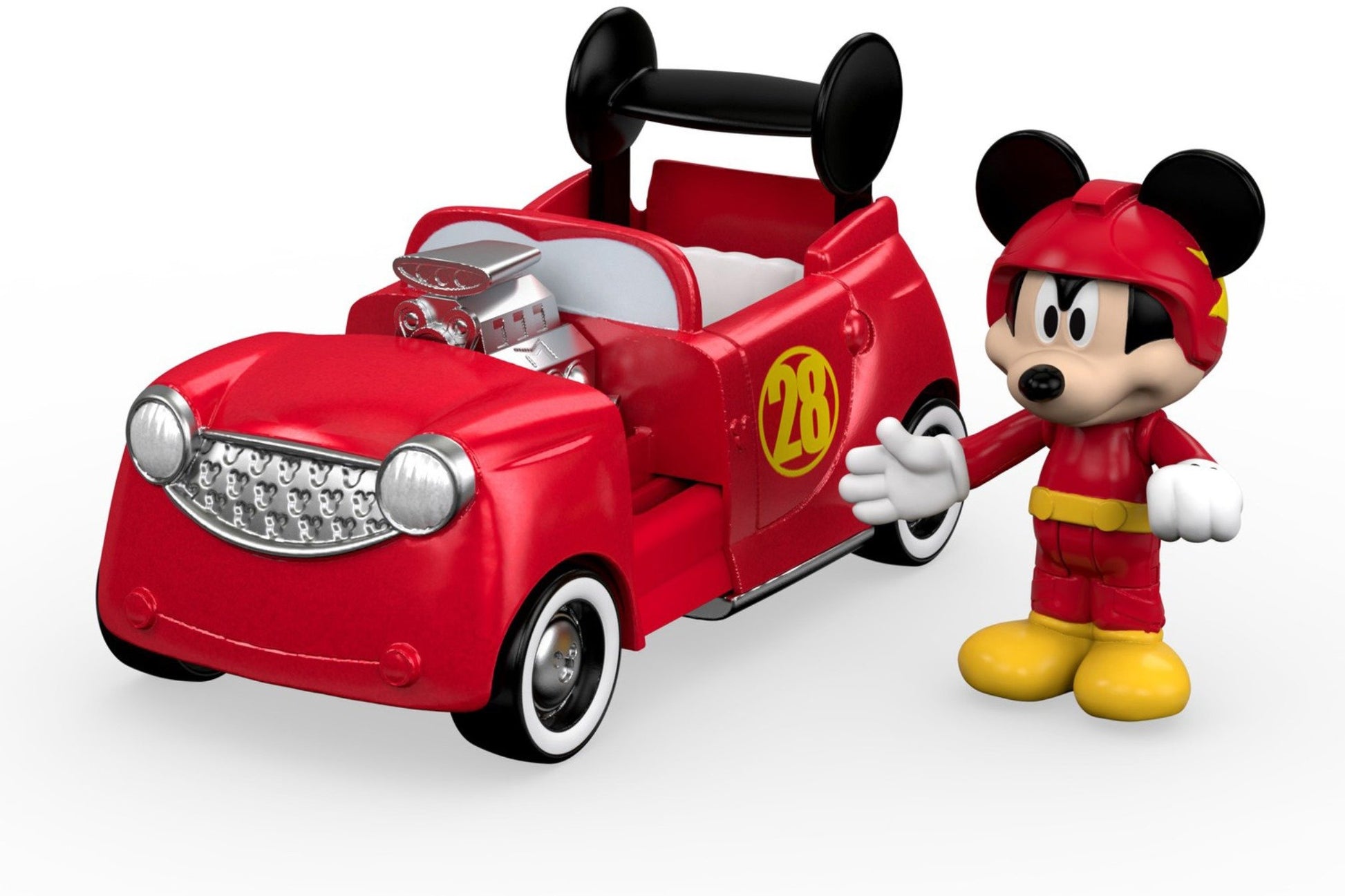 Fisher-Price Disney Mickey & The Roadster Racers, 2-in-1 Hot Doggin' Hot Rod