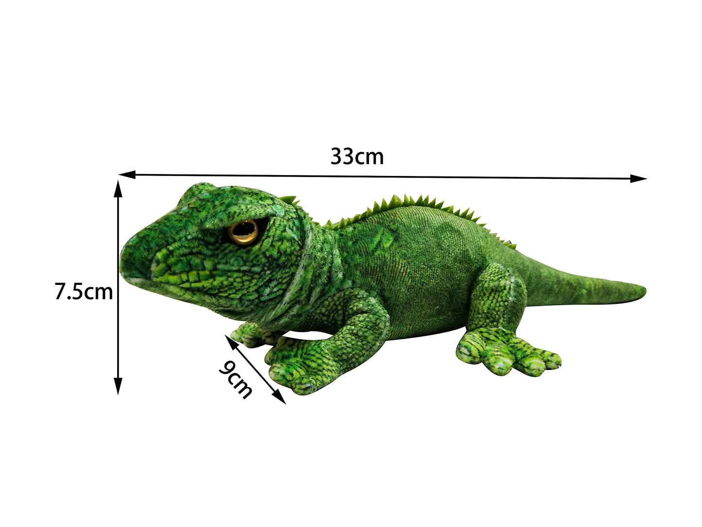 WOKI 12" Creative Lizard Iguana The Bearded Dragon Lizard Stuffed Animal Plush Toy (Including Tail Measurement)