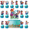 25Pcs Zootopia Cake Decorations with 24pcs Cupcake Toppers, 1pcs Big Cake Topper for Zootopia Birthday Party Supplies