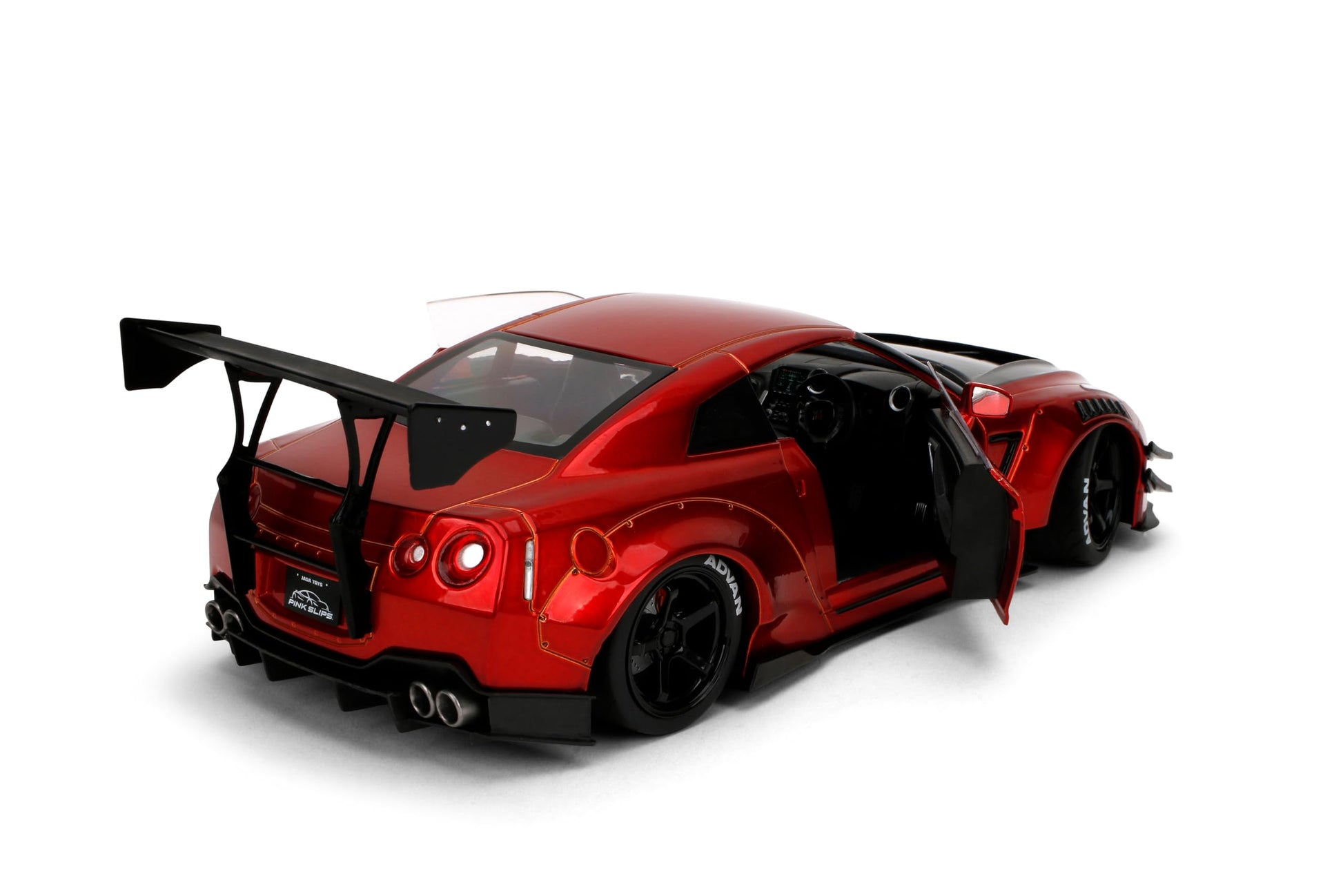 Jada Pink Slips Nissan GT-R R35-1:18 Scale Diecast Model with Opening Doors and Working Steering - for Collectors and Enthusiasts 14+