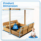 Mayugardening Large Wooden Kids Sandbox with Lid, Outdoor Weatherproof Sand Box with Covers, 2 Foldable Benches, Adjustable Height Canopy, Gift