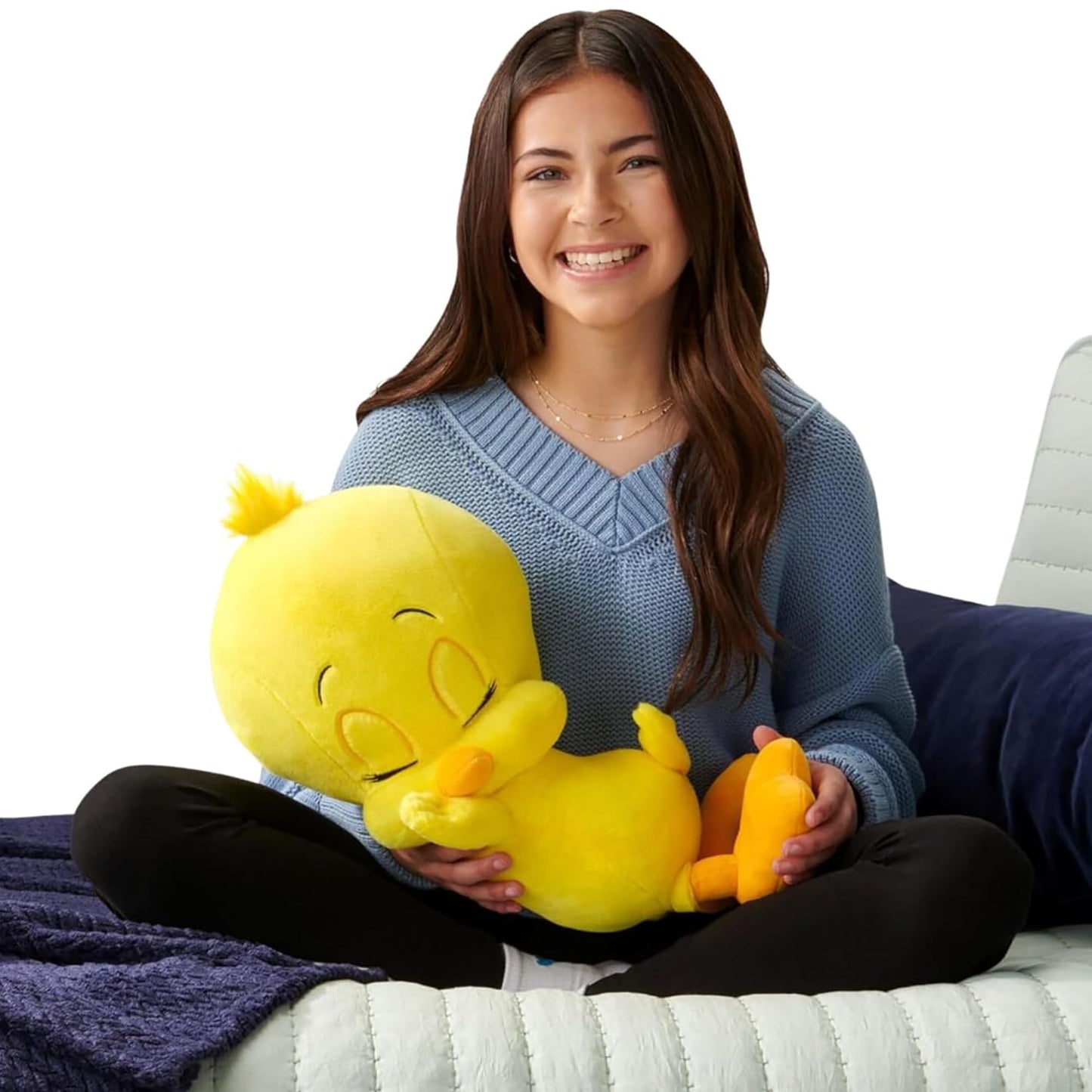Jazwares Looney Tunes Tweety Bird 18-inch Sleeping Plush - Ultrasoft Officially Licensed Warner Brothers Product Ages 2+