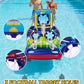 Inflatable Football Toss Pool Games Set, Fun Pool Float Toys for Kids Teens