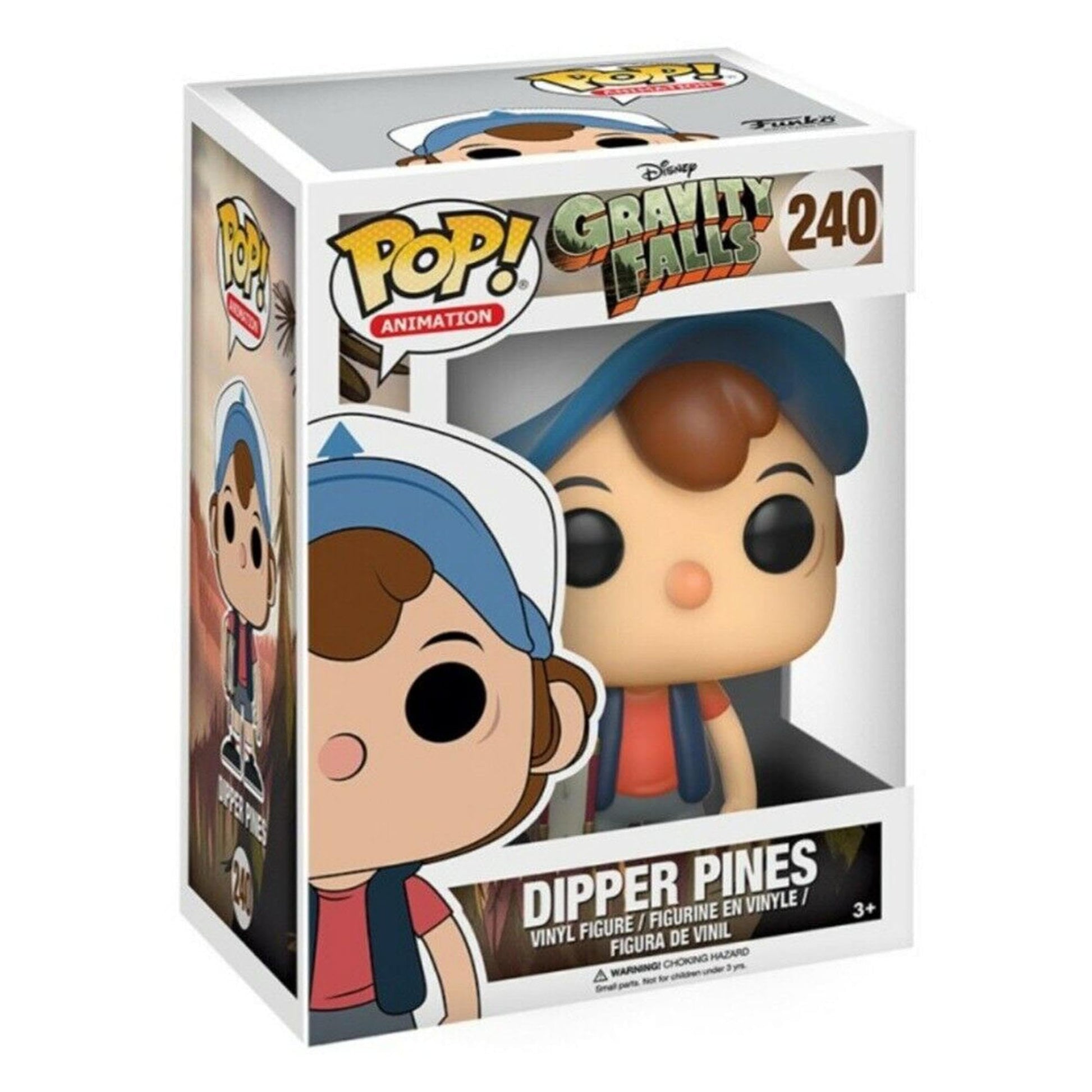 Funko Gravity Falls POP! Animation Dipper Pines Vinyl Figure #240 [Regular Version], Styles May Vary, Multicolor, Standard (12373)