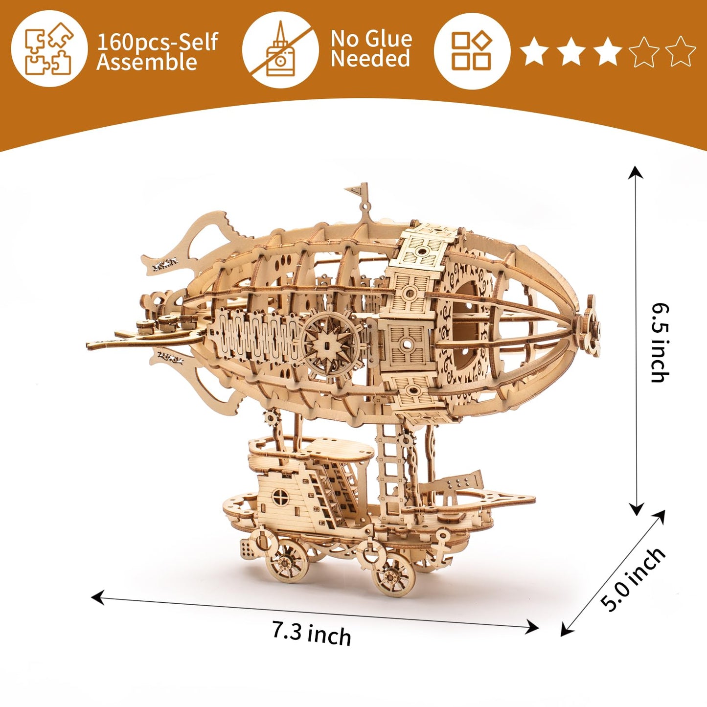 3D Wooden Puzzles for Adults,Wooden Toy for Kids and Adults,Model Building Kit,Educational Brain Teaser,Best Educational Christmas Birthday Day Gift