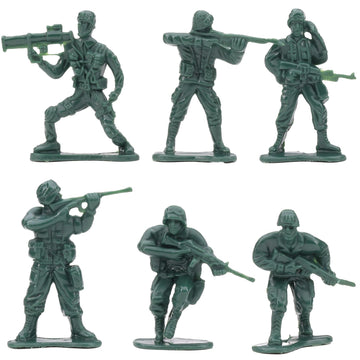 Entervending Army Men Action Figures - 50 Pcs Green Soldier Toy Playset - Boys 2' Military Toys