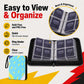Trading Card Binder 4-Pocket with Zipper, 400 Pockets 3 Ring Card Holder Album with 50 Removable Pages, Acid-Free PVC-Free Pages, Portable Card