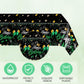 Green Birthday Decorations for Men Boys,Green and Black Party Tableware Set Include Birthday Plates Napkins and Tablecloth,for Mens Boy Bday Party