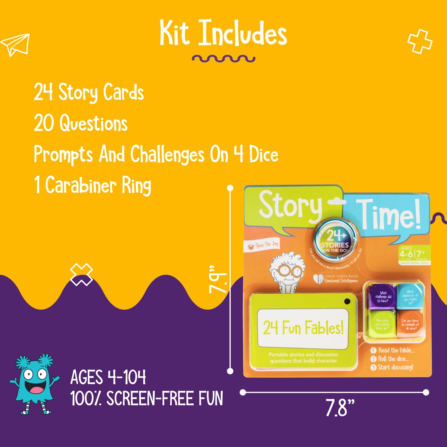 Open The Joy Story Time: Igniting Imagination, Fostering Empathy, and Building Resilience in Kids - A Portable Adventure for Ages 4+