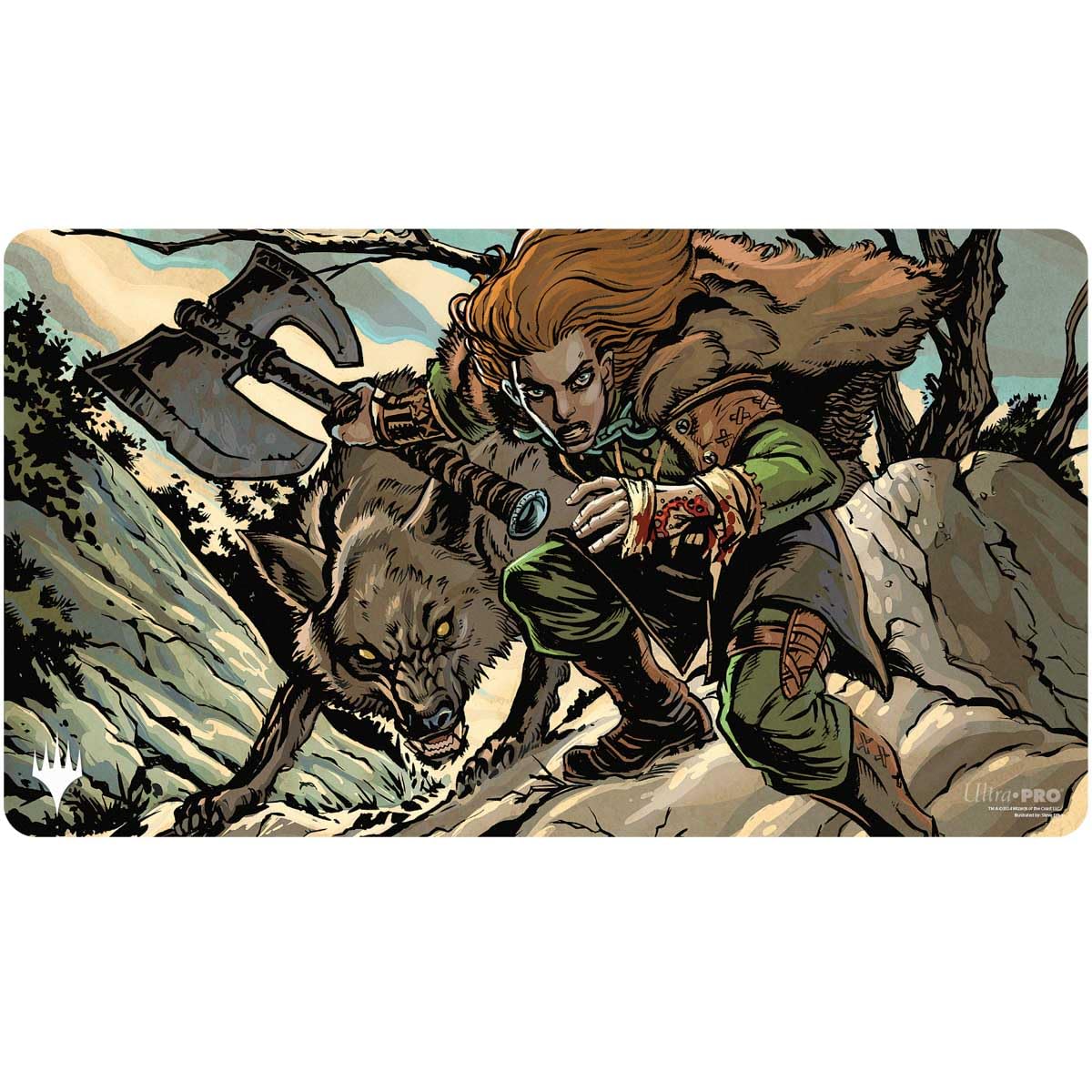 Ultra PRO - Innistrad Remastered Huntmaster of the Fells/Ravager of the Fells Double-Sided Playmat for Magic: The Gathering, Gaming Accessories, MTG