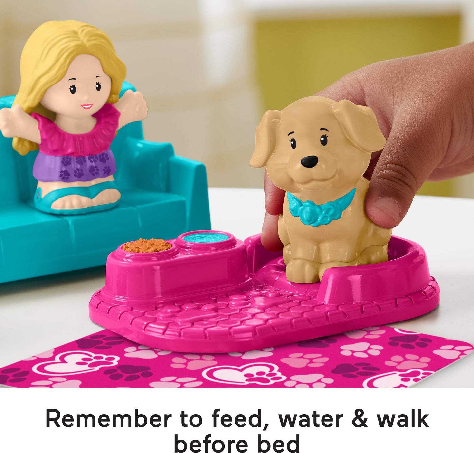 Fisher-Price Little People Barbie Toddler Toys, Pet Sitter Theme with 2 Figures for Pretend Play for Kids Ages 18+ Months