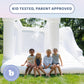 Bounceland Castle Palace Daydreamer Cloud Bounce House, 10.8 ft L x 9.8 ft W x 8.7 ft H, Basketball Hoop, UL Blower Included, Trendy Neutral Color