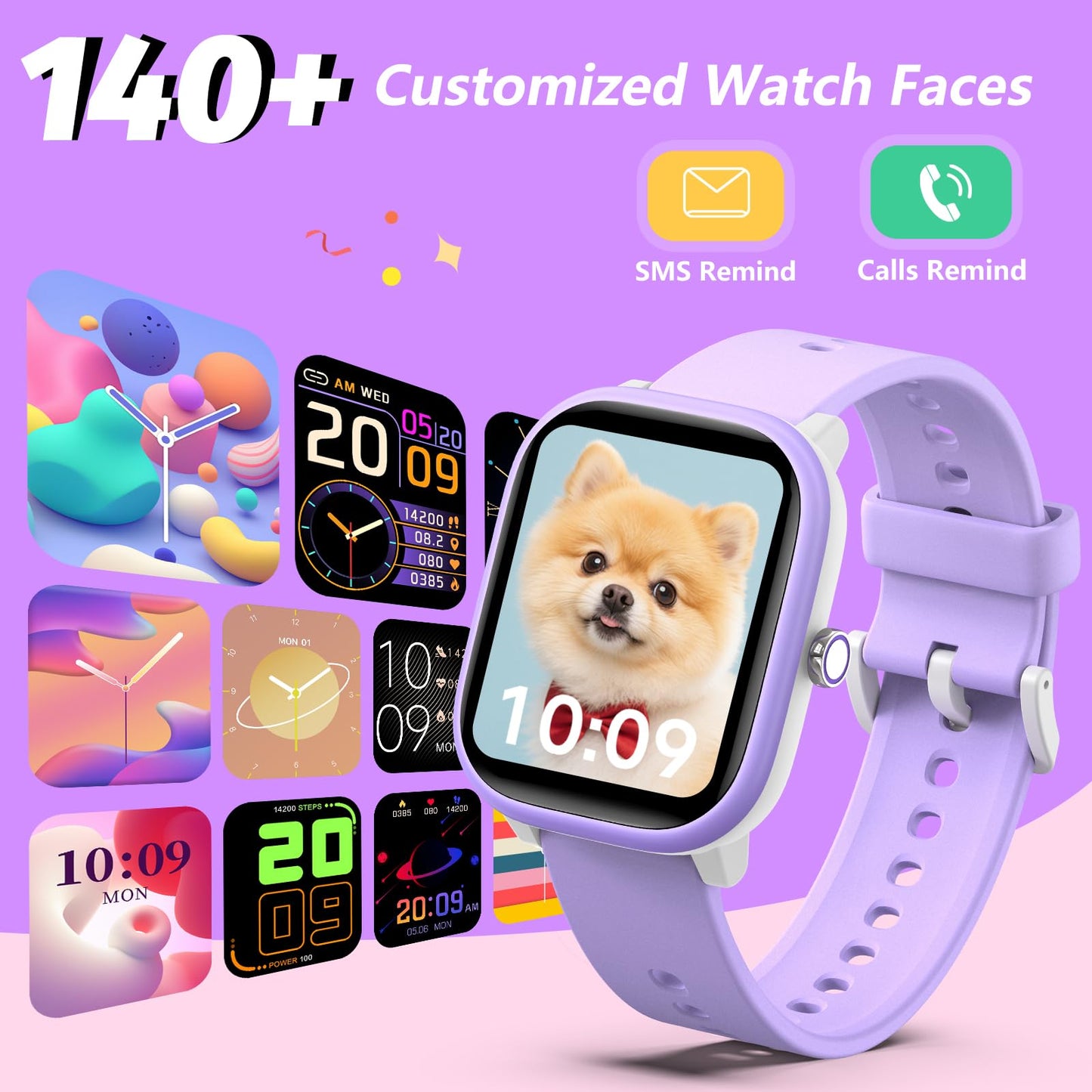 Kids Wach for Girls Boys 6-15 Year Old - Smart Watch for Kids 1.8" Fitness Tracker,No Phone needed,Pedometer Sleep Monitor Heart Rate