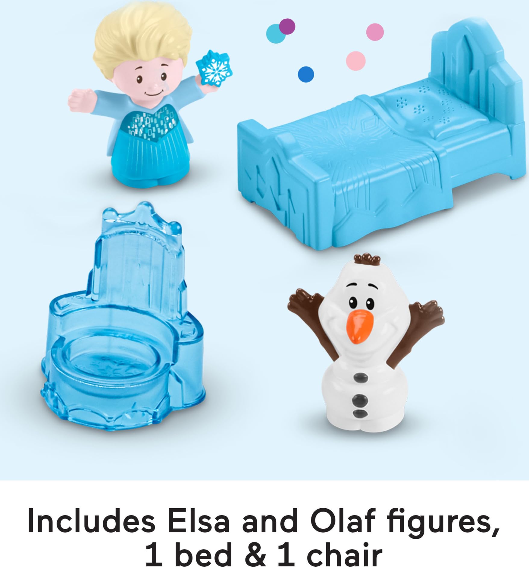 Fisher-Price Little People Toddler Toy Disney Frozen Elsa’s Ice Palace Musical Playset with Figures for Pretend Play Kids Ages 18+ Months (Amazon