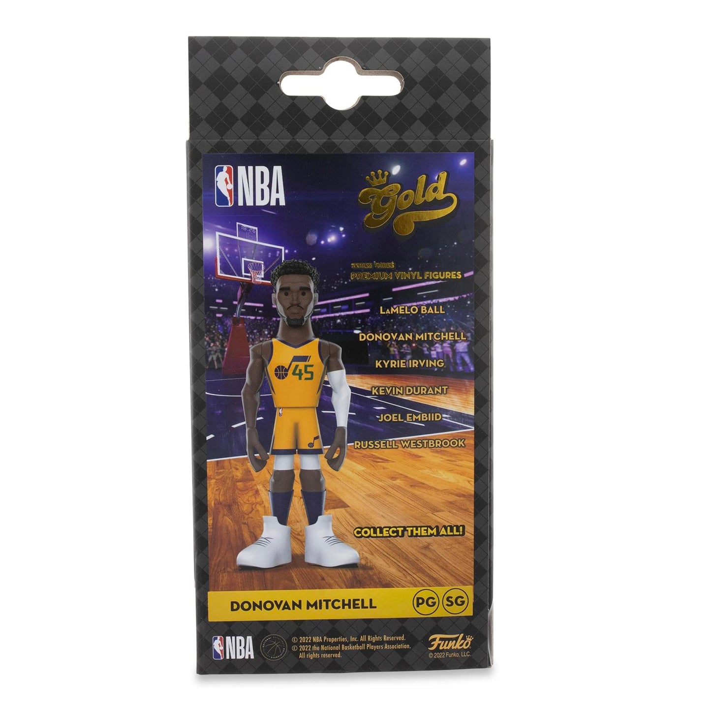 Funko Utah Jazz NBA Gold 5 Inch Vinyl Figure | Donovan Mitchell Chase