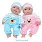 JC Toys | Pink Bear Onesie | Baby Doll Outfit + Hat + Pacifier | | Ages 2+ | Fits Dolls 12"- 14"