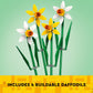 LEGO Daffodils - Building Toy for Kids, Girls and Boys, Ages 8+ - Birthday Gift for Kids - Artificial Daffodil for Bedroom Decor and Display - 40747