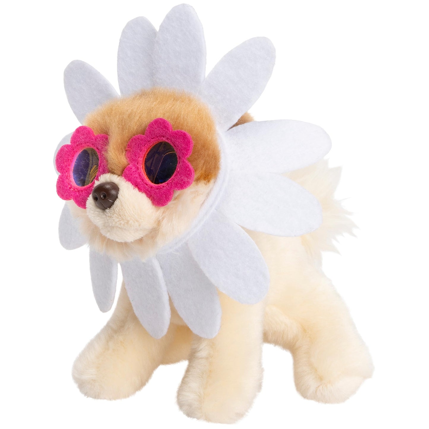GUND Boo, The World’s Cutest Dog, Itty Bitty Boo Daisy Flower #61, Stuffed Animal Plush, Spring Decor, Pink and White, 5”