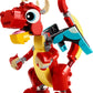 LEGO Creator 3 in 1 Red Dragon Toy, Transforms from Dragon to Fish to Phoenix, Gift Idea for Boys and Girls Ages 6 and Up, Animal Toy Set for Kids