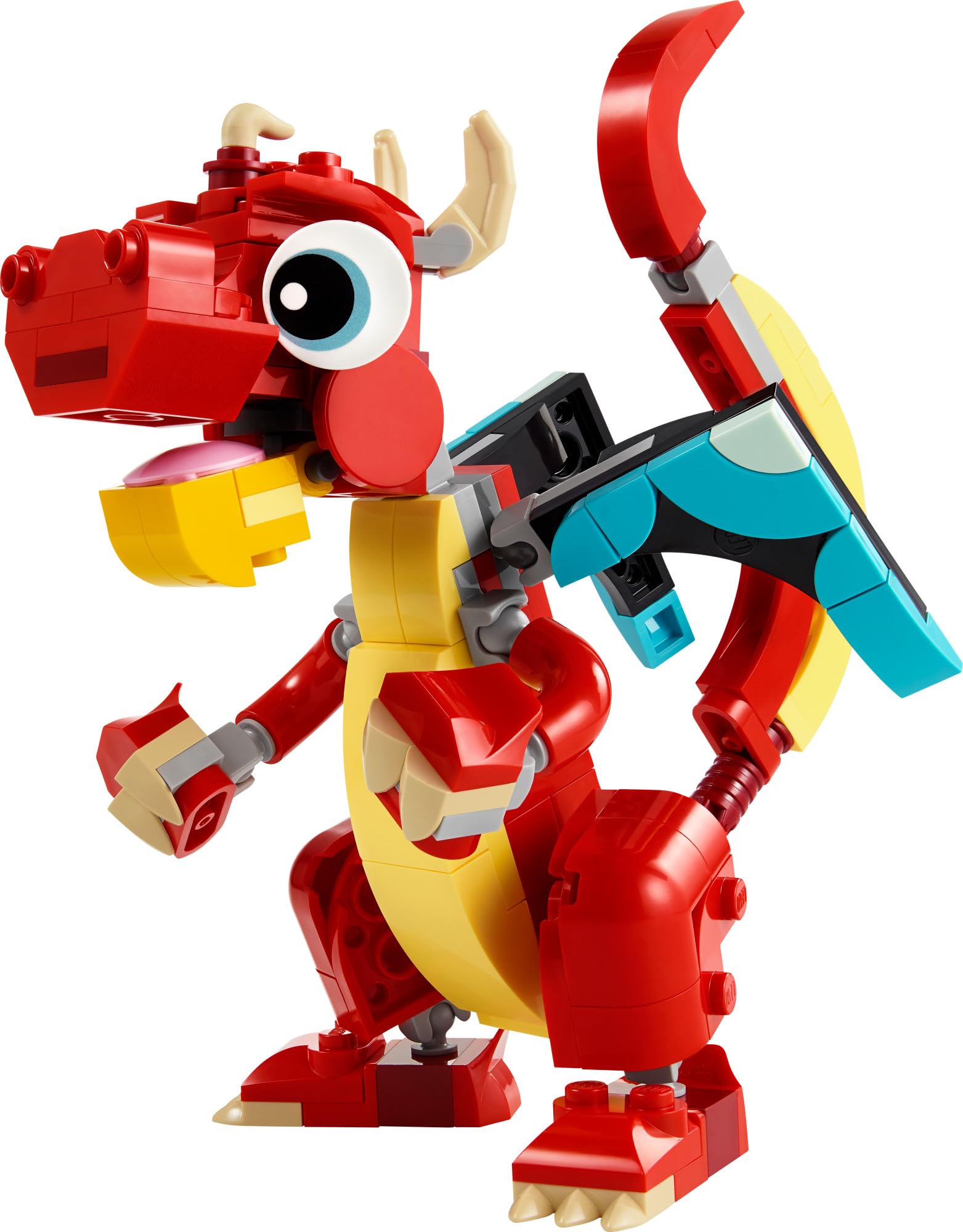 LEGO Creator 3 in 1 Red Dragon Toy, Transforms from Dragon to Fish to Phoenix, Gift Idea for Boys and Girls Ages 6 and Up, Animal Toy Set for Kids