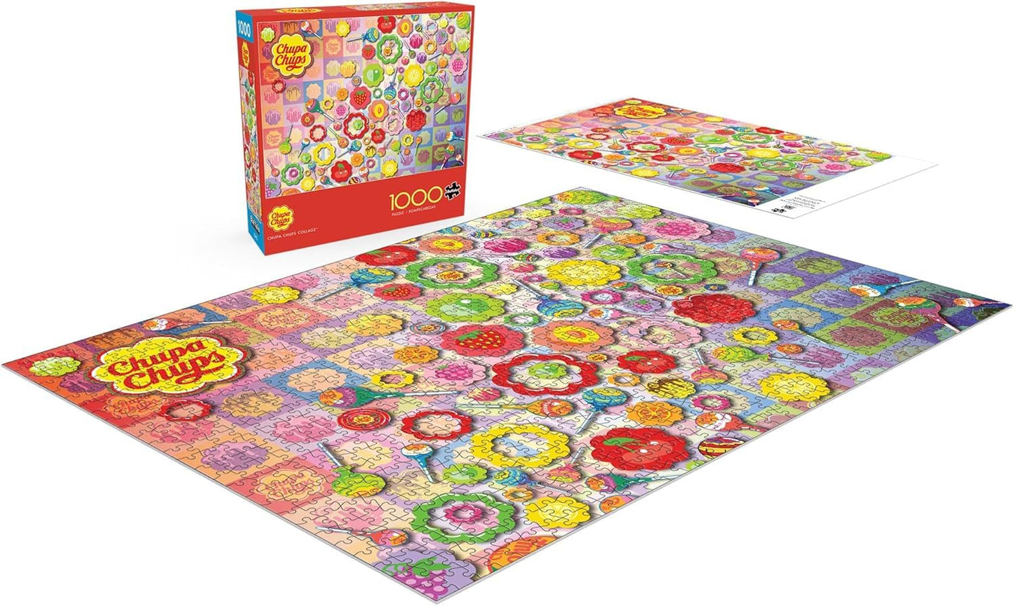 CEACO - Chupa Chups - Chupa Chups Collage - 1000 Piece Jigsaw Puzzle for Adults - Challenging Puzzle Perfect for Game Nights - Finished Puzzle Size is