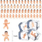 JUXINGDAZYF 180 Pieces Mini Plastic Babies 1 Inch Baby Doll for Baby Shower Party Favors, Ice Cube Game, Party Decorations, Baby Bathing and Crafting