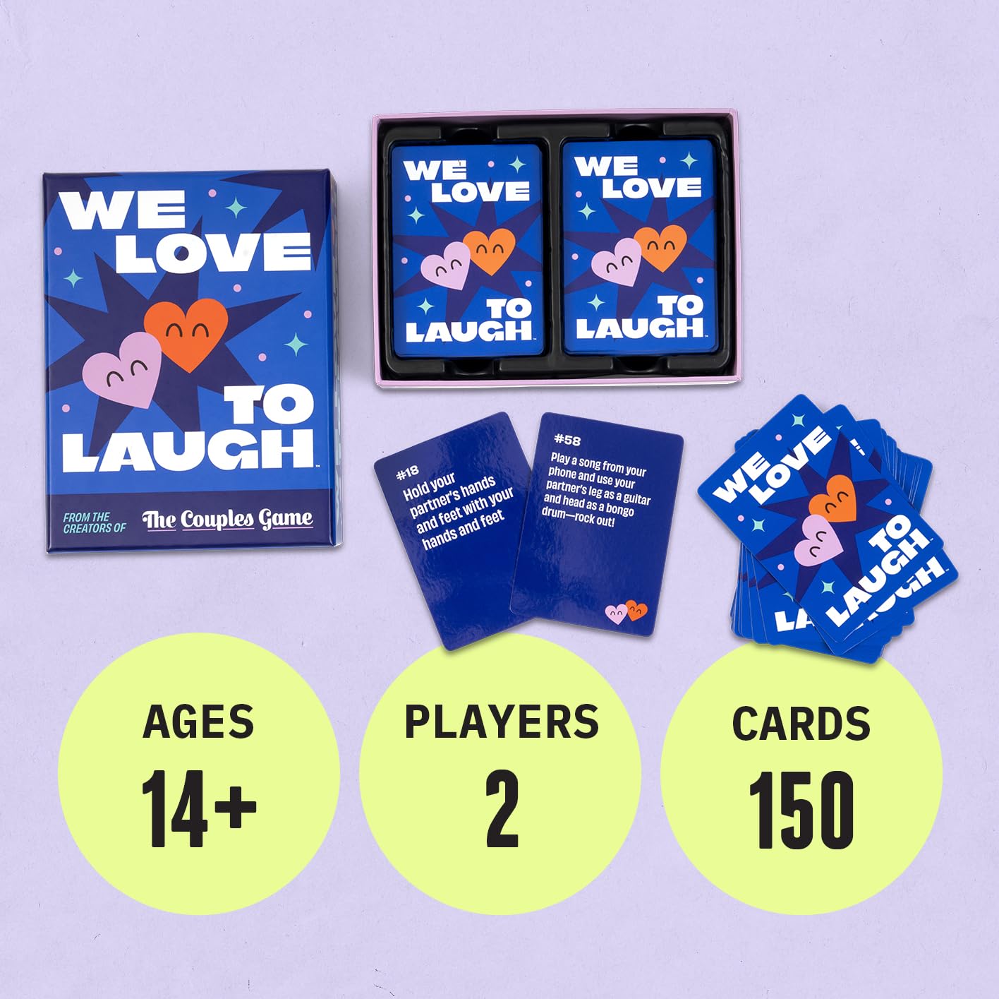 DSS Games We Love to Laugh [Couples Game for 2 Players | Hilarious Relationship Card Game for Date Night, Anniversaries, Game Night | Couples Gift