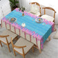 OUAOCZH 3Pcs Baseball Ice Cream Drip Birtrhday Party Tablecloth |108 x 54 Inch| Ice Cream Drip Summer Themed Plastic Tablecover Party Supplies