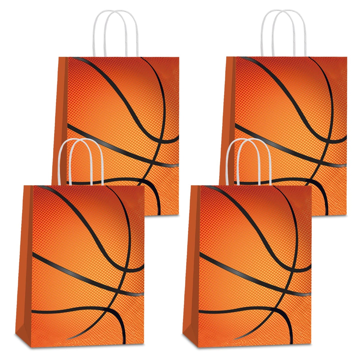 Lusmajoy 16 PCS Basketball Gift Bags, Basketball Goodie Bags for Basketball Birthday Party Supplies, Basketball Bag for Kids Basketball, Basketball