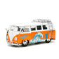 Jada Hollywood Rides Disney Stitch Volkswagen Bus - 1:24 Scale Die-Cast Model with Opening Doors & Die-Cast Stitch Figure - Toy for Collectors & Kids