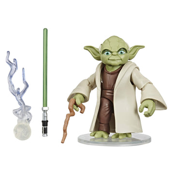 STAR WARS Galaxy of Adventures Yoda Toy 5-inch Scale Action Figure with Fun Lightsaber Accessory Feature, Toys for Kids Ages 4 and Up