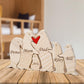 LucySky Personalized Wooden Penguin Puzzle with 2-6 Family Name, Custom Family Name Puzzle, Customized Wooden Puzzle Gifts for Christmas Birthday