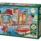 Cobble Hill 1000 Piece Puzzle - Vintage Main Street - Sample Poster Included