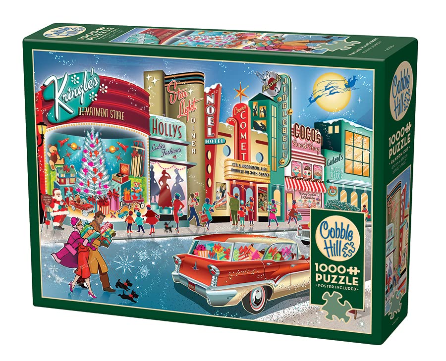 Cobble Hill 1000 Piece Puzzle - Vintage Main Street - Sample Poster Included