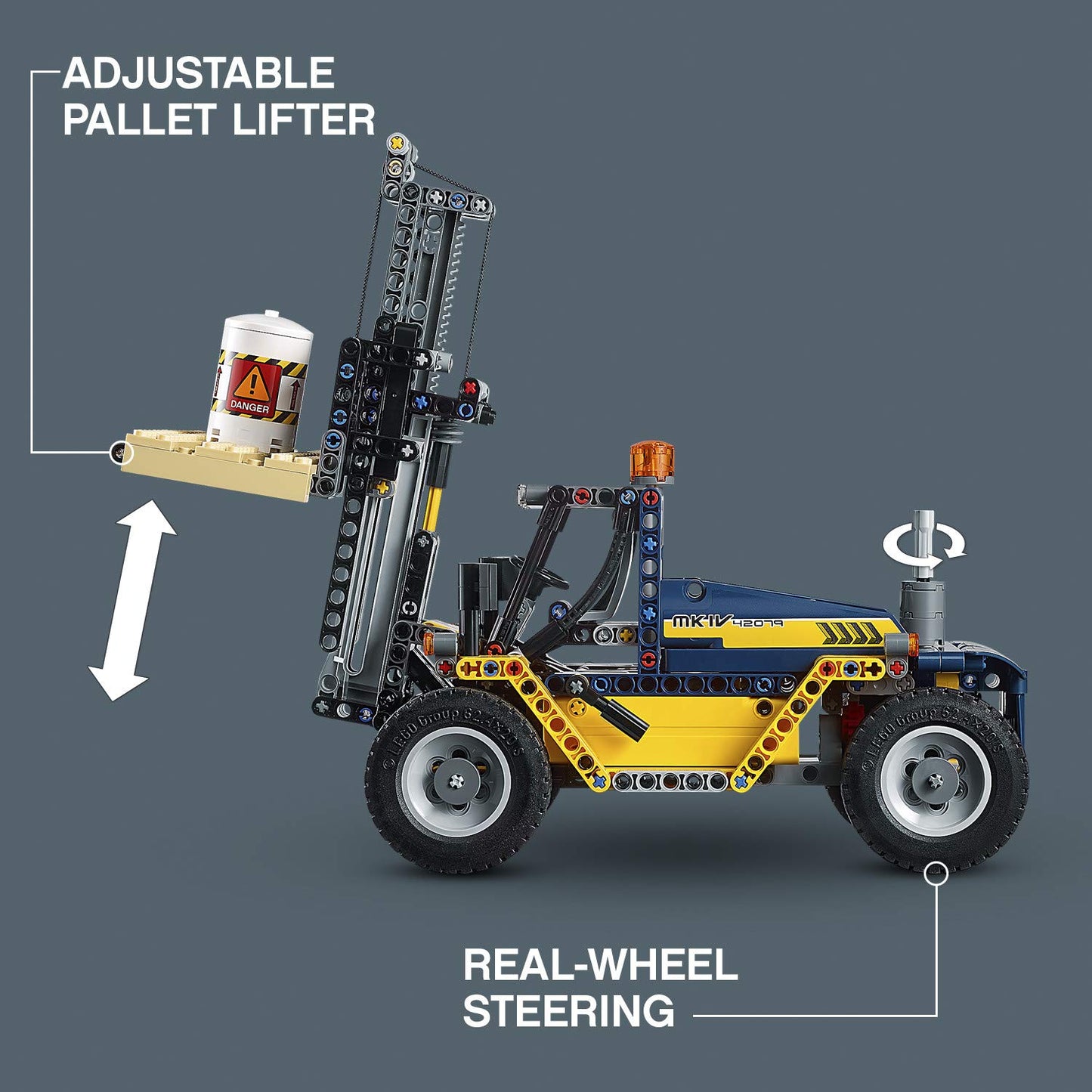 LEGO Technic Heavy Duty Forklift 42079 Building Kit (592 Pieces)