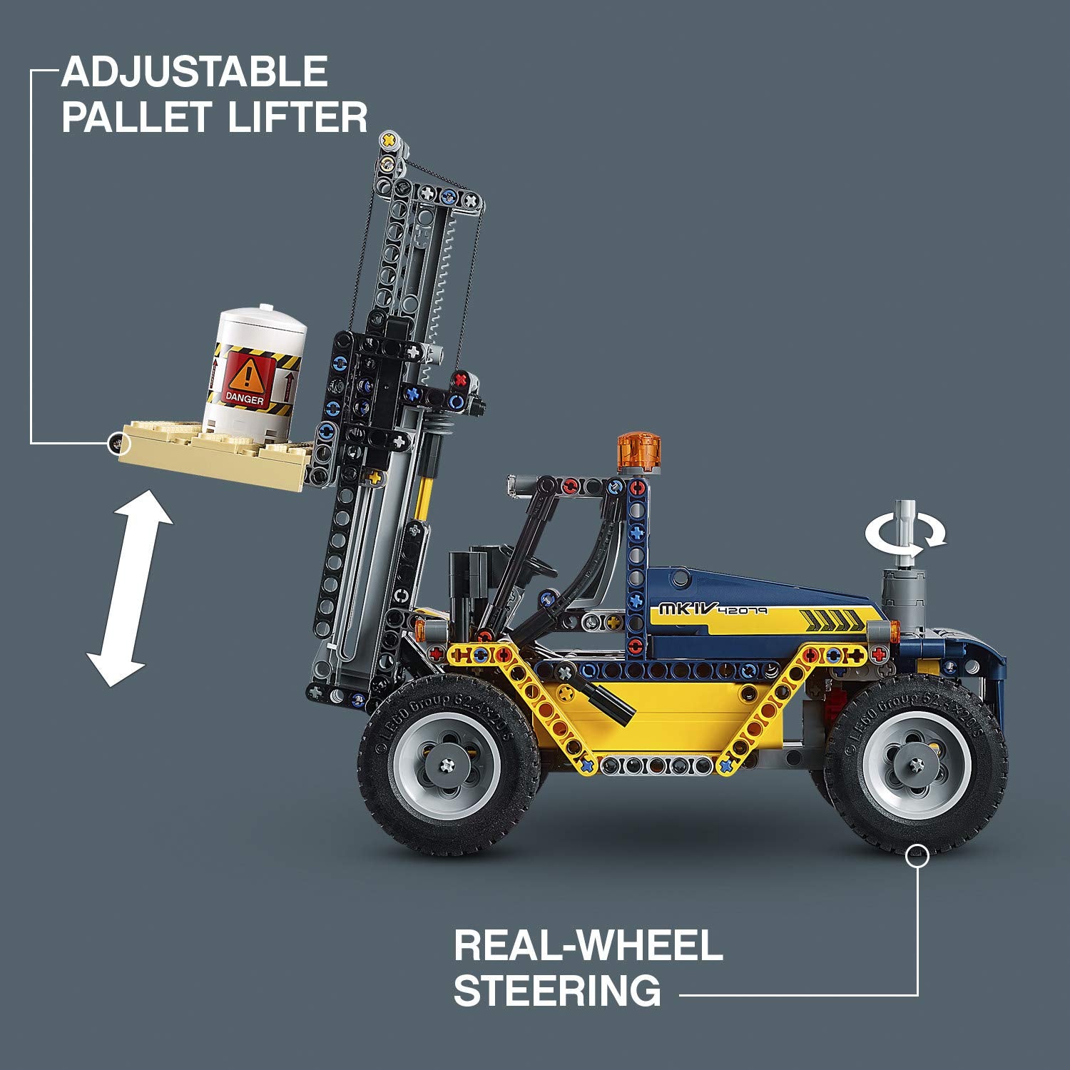 LEGO Technic Heavy Duty Forklift 42079 Building Kit (592 Pieces)