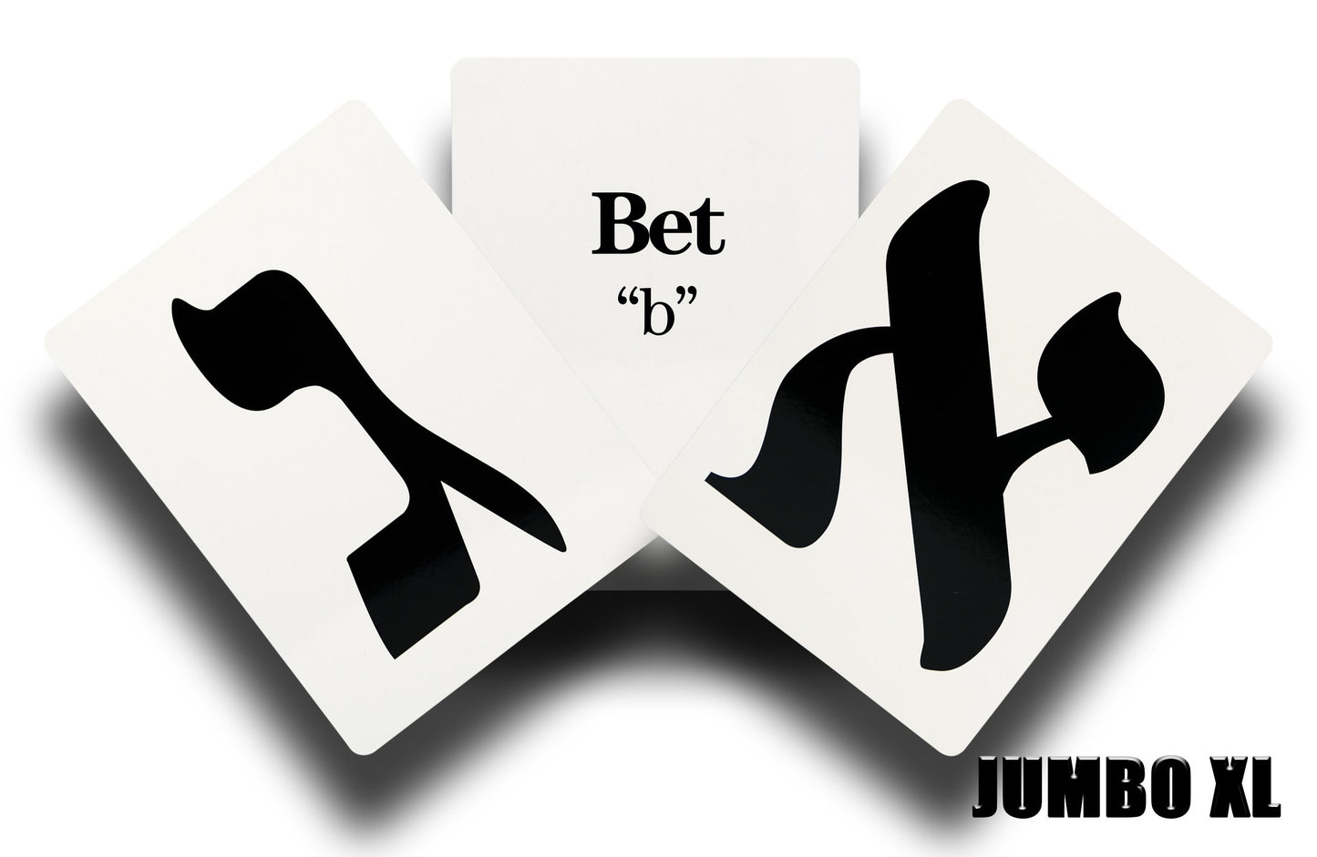 Jewish Educational Toys Jumbo Aleph Bet Hebrew Letter Flashcards - 1 Pack