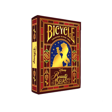 Bicycle Disney Beauty and the Beast Playing Cards - Premium Belle & Beast Deck, Enchanted Rose Collectible Cards for Classic Games, Magical Disney