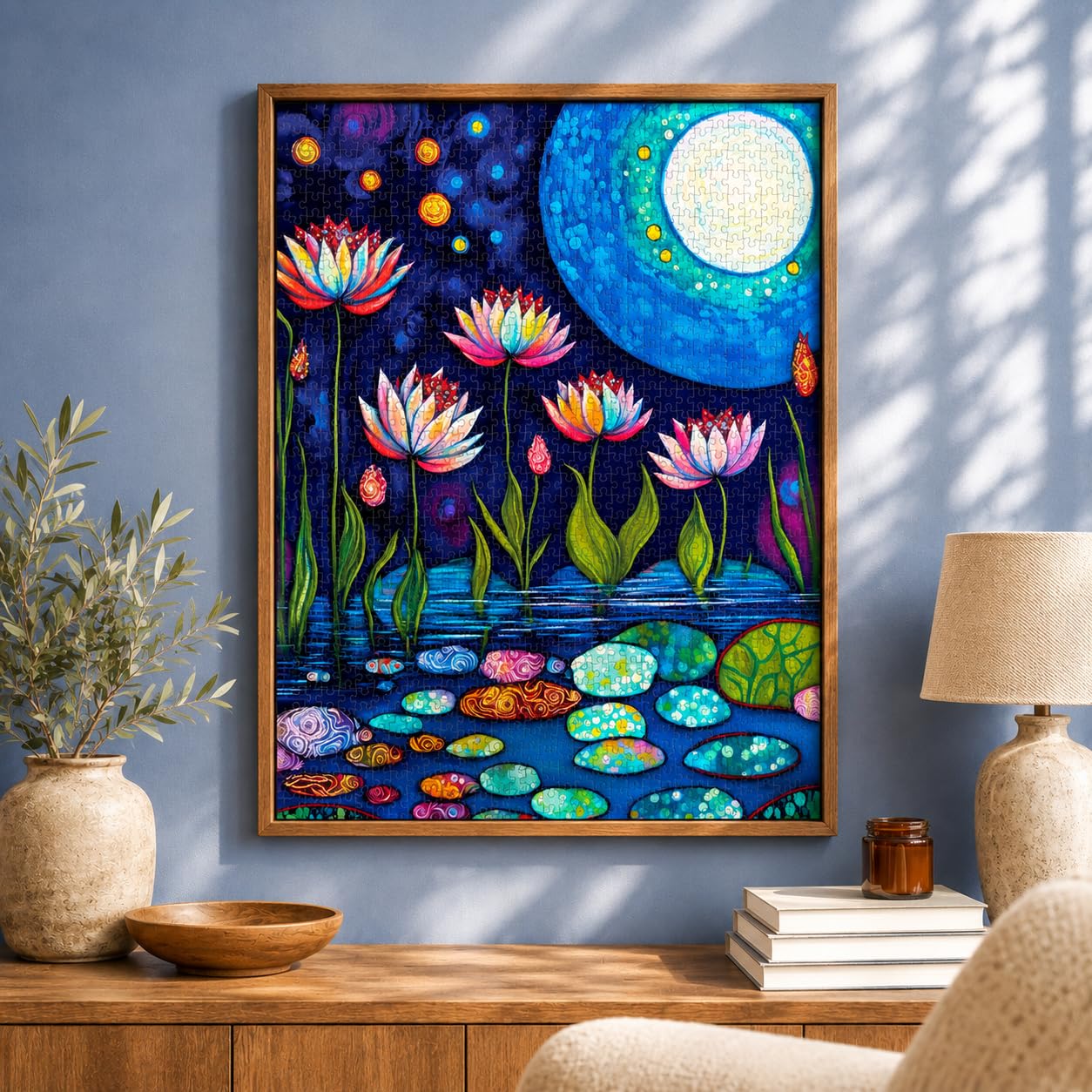 Cross & Glory | Jigsaw Puzzles for Adults | Waterlilies by Moonlight