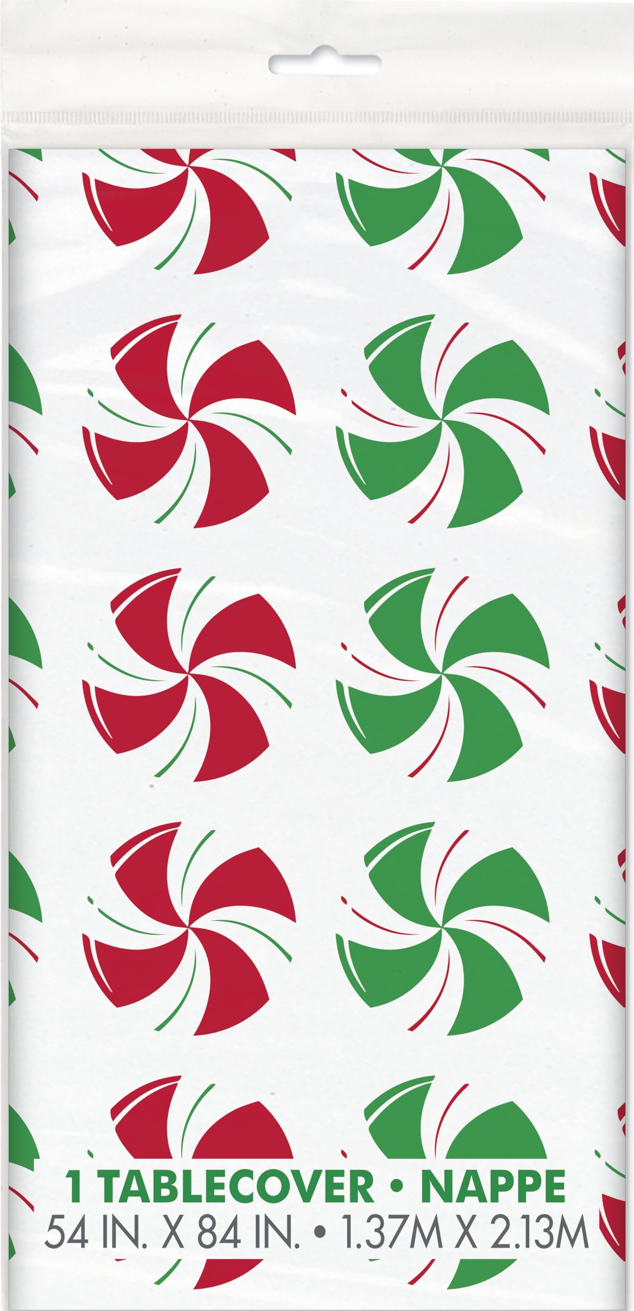 Unique Peppermint Christmas Disposable Tablecover