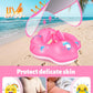 LAYCOL Baby Pool Float with Canopy UPF50+, 5 Point Safety Buckle No Flip Over, Inflatable Toddler Floaties Infant Pool Floats with Double Air